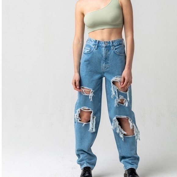 Urban Outfitters BDG high-rise straight-leg distressed mom jeans women’s size 26 - Picture 8 of 8